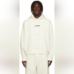 Jil Sander Off-White Logo Hoodie size XL in VGUC